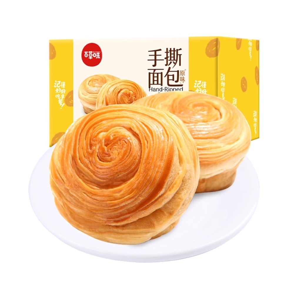 9日20点88vip百草味手撕面包1kg3件